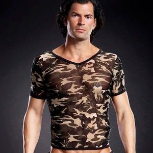 Blueline Pro-Mesh Camo V-Neck Tee L/XL